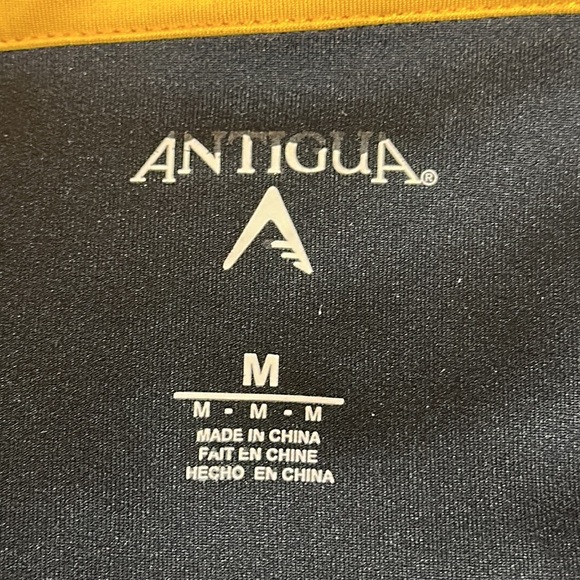 Boston Bruins NHL 1/4 Zip Pull Over Black Yellow Embroidered Jacket Antigua MD - Picture 8 of 9